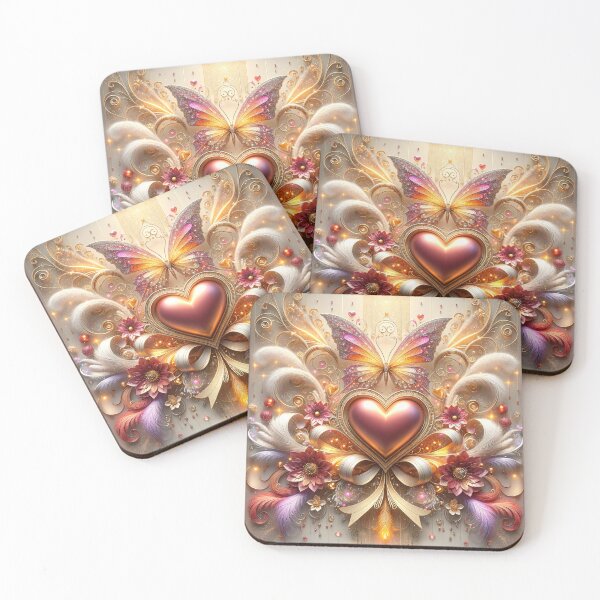 Item preview, heart, bow, and luxury coquette with butterfly, flowers, feathers, and decorations designed and sold by Amiramor0.
