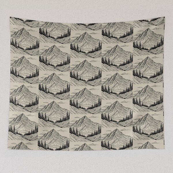 Item preview, PNW Mountain Outline designed and sold by Catherine Harrison.