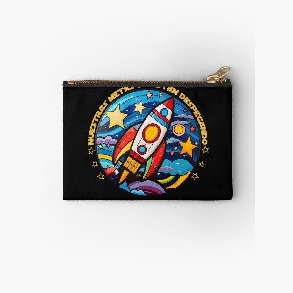 Item preview, Nuestras Metas Se Están Despegando – Colorful Rocket and Stars Design designed and sold by Teacher2Nerds.