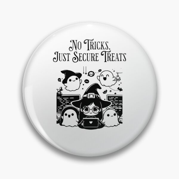 Item preview, No Tricks, Just Secure Treats – Fun Cybersecurity Design designed and sold by Teacher2Nerds.