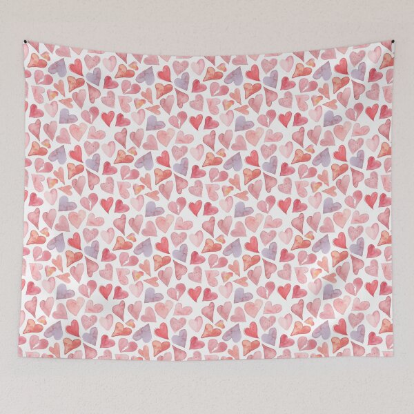 Item preview, Watercolour Valentines Hearts designed and sold by Honey Myrtle Studio.