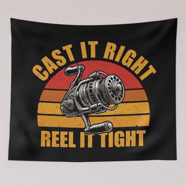 Item preview, Fishing Reel Vintage Sunset Funny Cast It Right Reel It Tight designed and sold by TeeByDesignsCo®.