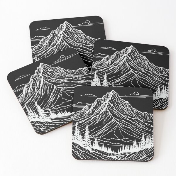 Item preview, PNW Mountain Outline White designed and sold by Catherine Harrison.