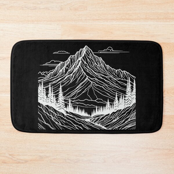 Item preview, PNW Mountain Outline White designed and sold by Catherine Harrison.