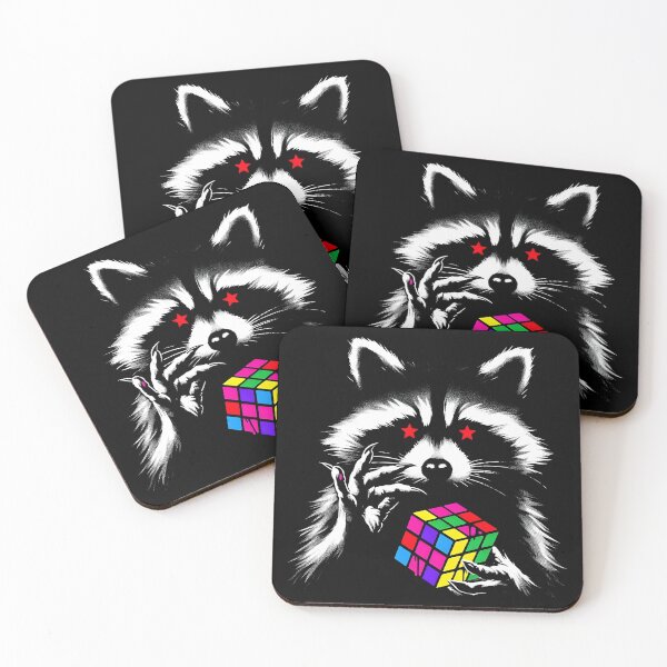 Item preview, Raccoon Playing Rubiks Cube designed and sold by ghan19.