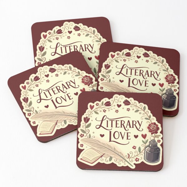 Item preview, Literary Love, Romantic font with a quill and ink bottle, Book Lover, Bibliophile, Bookworm, Book Addict, Reading Time designed and sold by PixelStoneDesign .