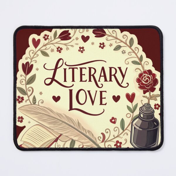 Item preview, Literary Love, Romantic font with a quill and ink bottle, Book Lover, Bibliophile, Bookworm, Book Addict, Reading Time designed and sold by PixelStoneDesign .