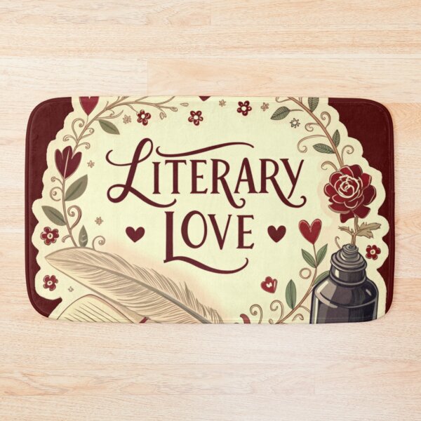 Item preview, Literary Love, Romantic font with a quill and ink bottle, Book Lover, Bibliophile, Bookworm, Book Addict, Reading Time designed and sold by PixelStoneDesign .