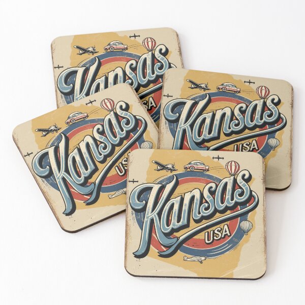 Item preview, Greetings from Kansas USA Vintage Travel Retro Postcard Design designed and sold by TravelPostcardGems.