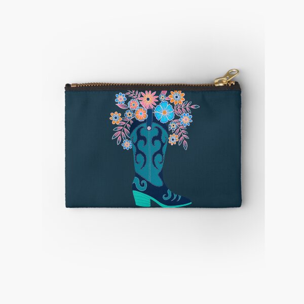 Item preview, Teal and pink cottagecore cowboy boot designed and sold by Home Cyn Home.