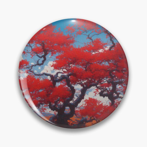 Item preview, Arte de pintura de árboles rojos designed and sold by FluidForms.