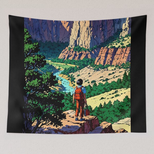 Item preview, Black Canyon National Park USA Retro Anime Japanese 80s Vintage Travel designed and sold by Retro-Anime9.