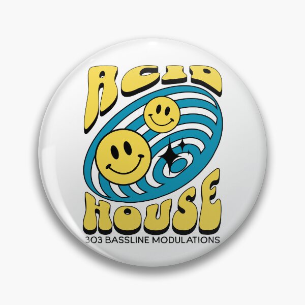 Item preview, ACID HOUSE  - 303 Smiley Vortex (blue/yellow)  designed and sold by Discothreadz.