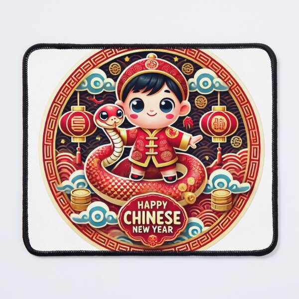 Item preview, Festive Circular Baby and Snake Sticker for Chinese New Year designed and sold by Design by Miiaarts.