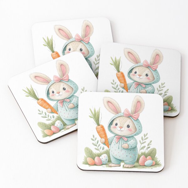 Item preview, A0658 Pastel Bunny Charm Watercolor - Cute Digital Clipart for Easter Crafts, Invitations, Scrapbooking, and Spring-Themed DIY Projects designed and sold by angieart68.