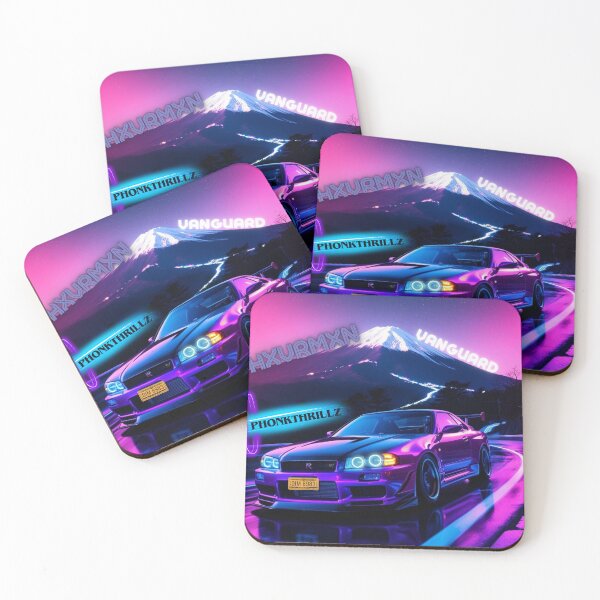 Item preview, Neon Drift Nights - Skyline in Action designed and sold by PhonkThrillz .