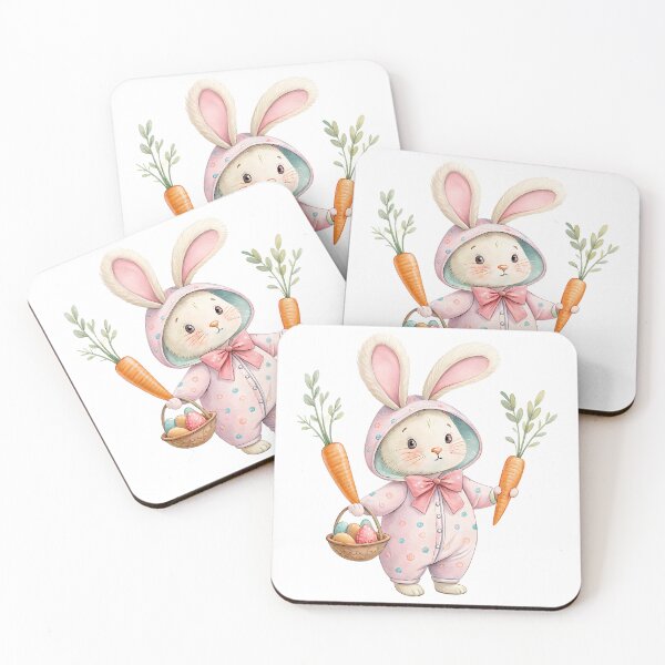 Item preview, A0658 Pastel Bunny Charm Watercolor - Cute Digital Clipart for Easter Crafts, Invitations, Scrapbooking, and Spring-Themed DIY Projects designed and sold by angieart68.