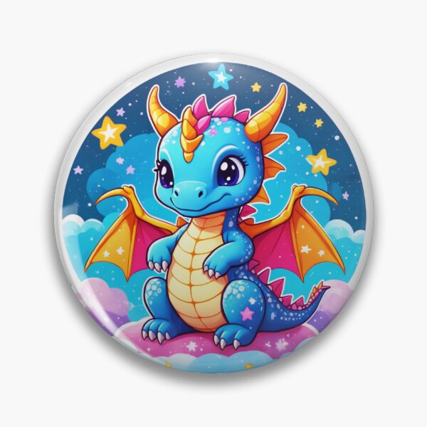 Aperçu de l'œuvre Autocollant adorable bébé dragon créée et vendue par FluidForms.