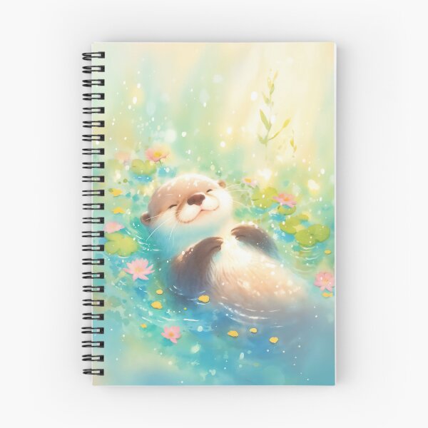 Item preview, Peaceful Otter in Blooming Waters designed and sold by AshiraCreations.