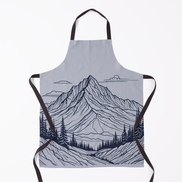 Item preview, PNW Mountain Outline Blue designed and sold by Catherine Harrison.