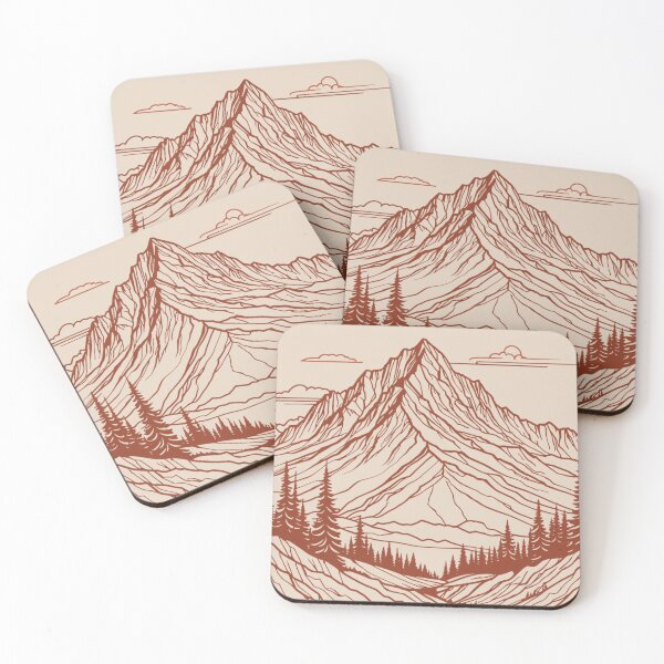 Item preview, PNW Mountain Outline Orange designed and sold by Catherine Harrison.