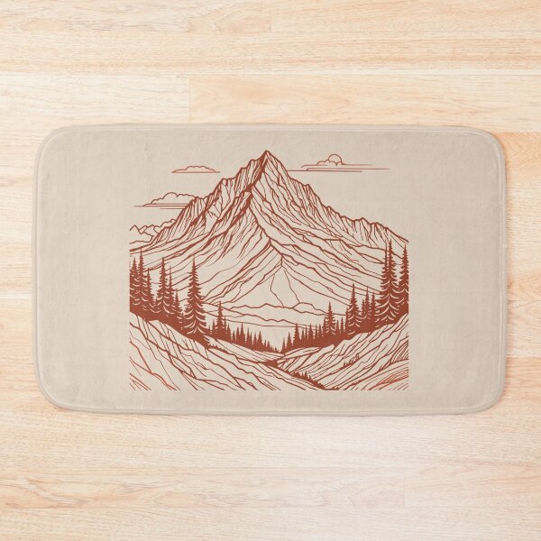 Item preview, PNW Mountain Outline Orange designed and sold by Catherine Harrison.