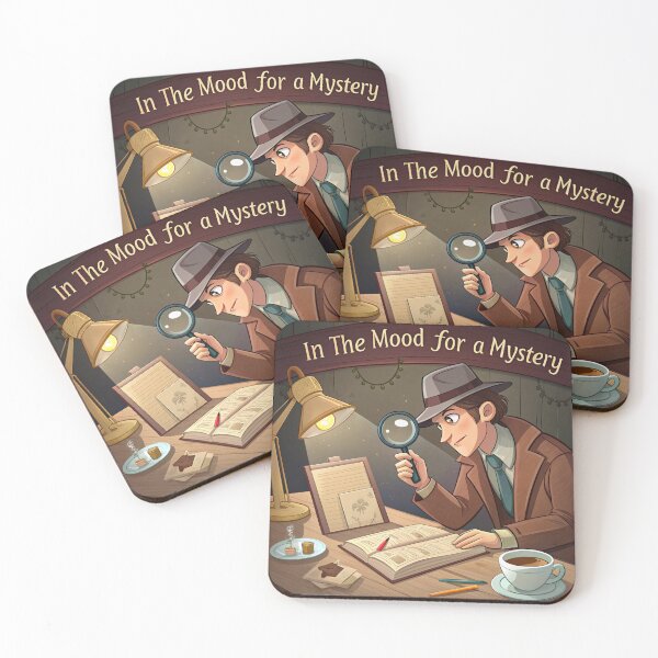 Item preview, In the Mood for a Mystery, Detective theme with a magnifying glass and book, Book Lover, Bibliophile, Bookworm, Book Addict, Reading Time  designed and sold by PixelStoneDesign .