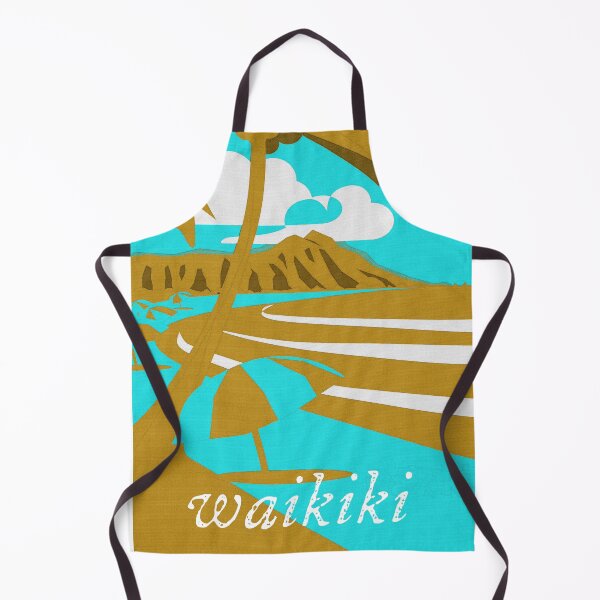 Item preview, Diamond Head, Waikiki, Oahu, Hawaii (Teal/Mustard) designed and sold by WhackoDesigns.