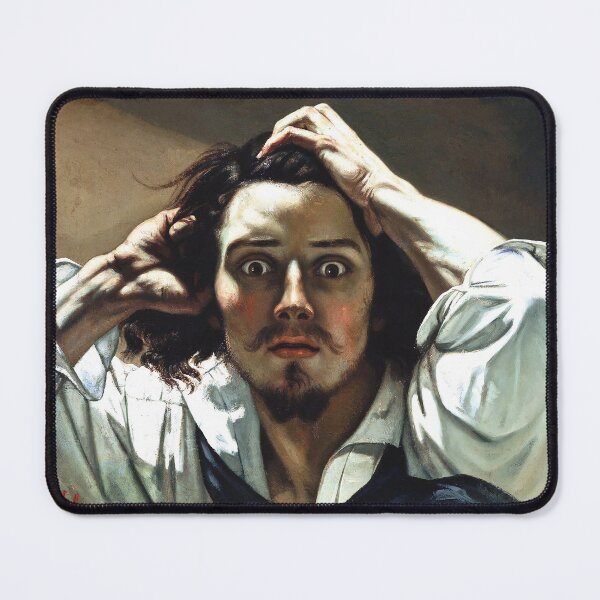 Item preview, The Desperate Man - Gustave Courbet's Dramatic Self-Portrait 1843 - Classic French Realism Art designed and sold by Under-TheTable.