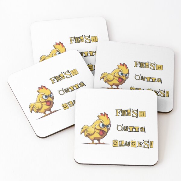 Item preview, Fresh Outta Clucks! Funny Chicken Pun designed and sold by LMoonDesigns.