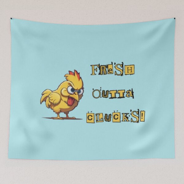 Item preview, Fresh Outta Clucks! Funny Chicken Pun designed and sold by LMoonDesigns.