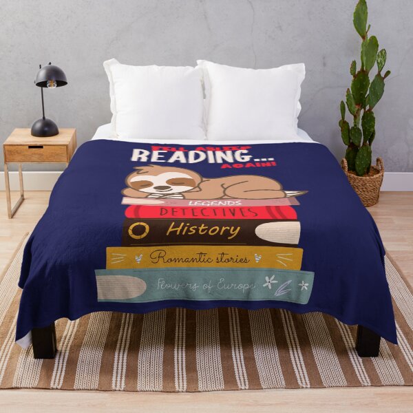 Item preview, Fell Asleep Reading ... Again! Funny Sloth Reading Enthusiasts designed and sold by HeavenlyHuesStudio.