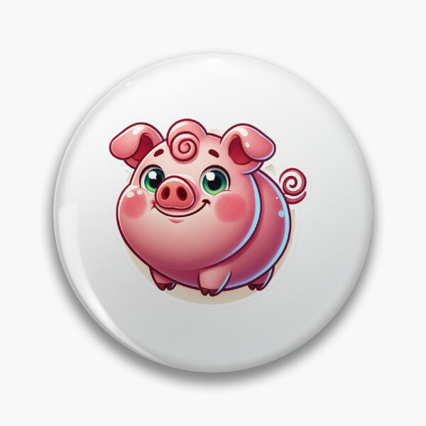 Item preview, "Adorable Cartoon Sticker of a Bouncy Pig" designed and sold by ForFamily1120.