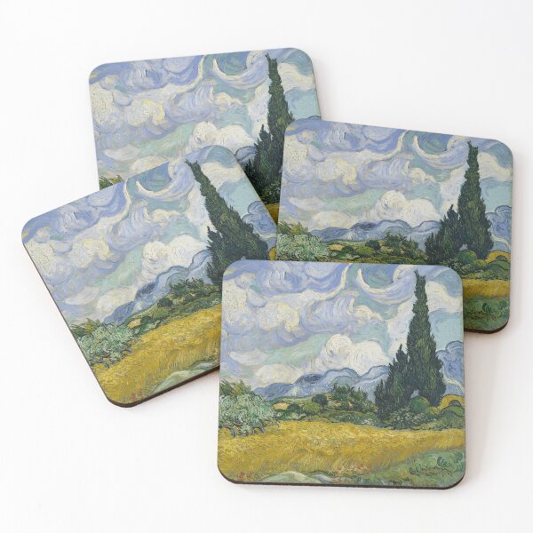 Item preview, Wheat Field with Cypresses Vincent van Gogh Dutch 1889 designed and sold by KWZCreates.