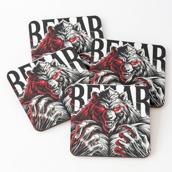 Item preview, "Fierce Anime-Style Bear with Red Eyes" designed and sold by ForFamily1120.
