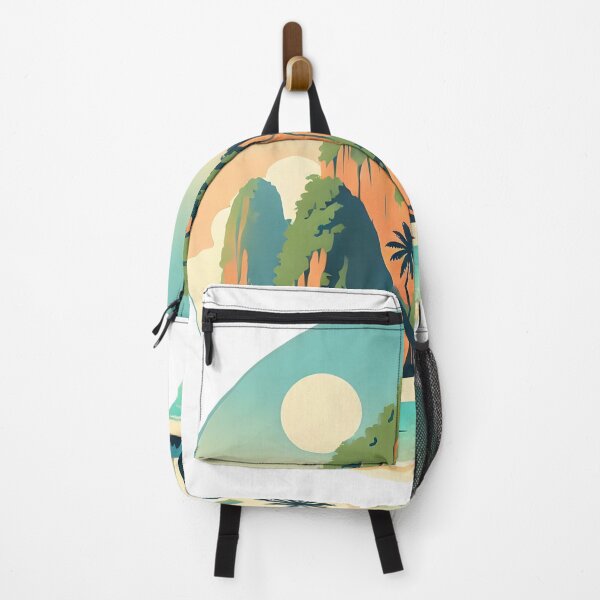 Item preview, Minimalist Clipart-Style Illustration of Maya Bay Island with Coral designed and sold by inkNext.
