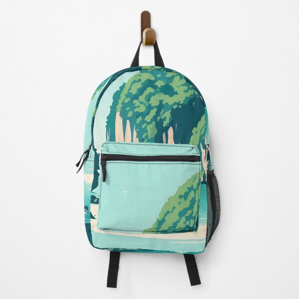 Item preview, Minimalist Clipart-Style Illustration of Maya Bay Island, Thailand designed and sold by inkNext.