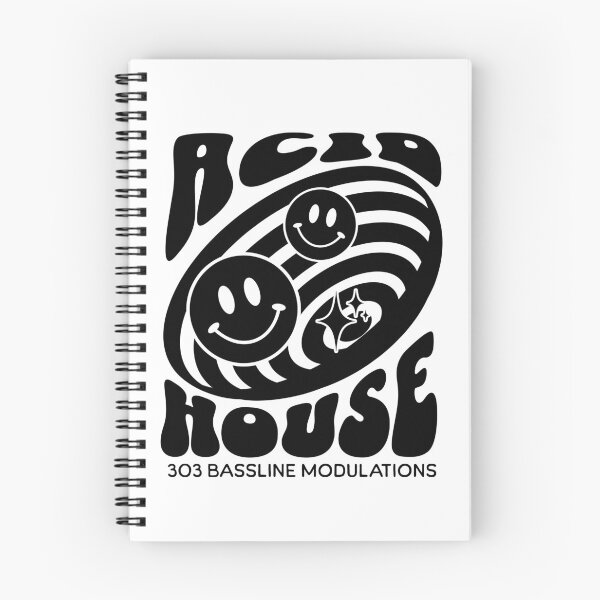 Aperçu de l'œuvre ACID HOUSE - 303 smiley Vortex (Noir) créée et vendue par Discothreadz.