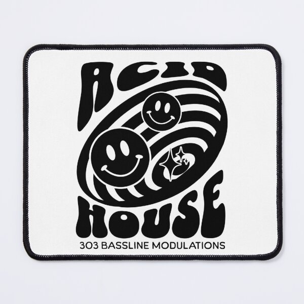 Item preview, ACID HOUSE  - 303 smiley Vortex (Black)  designed and sold by Discothreadz.
