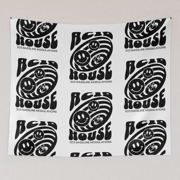 Item preview, ACID HOUSE  - 303 smiley Vortex (Black)  designed and sold by Discothreadz.