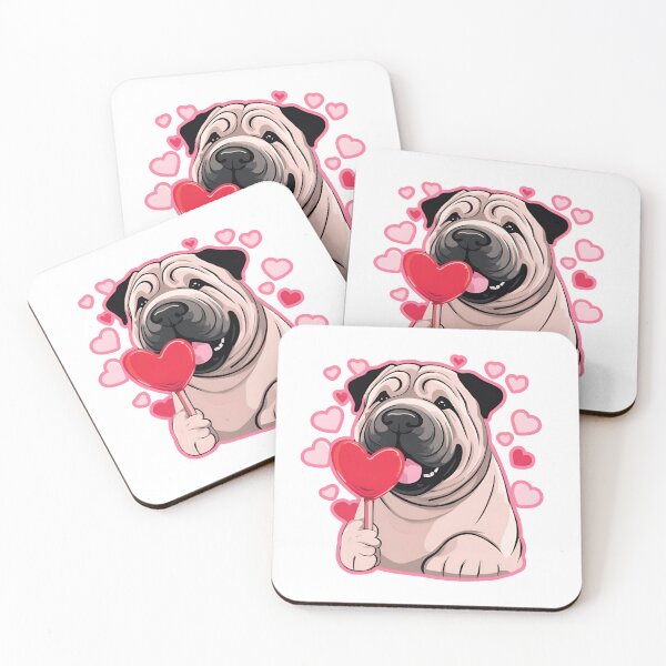 Item preview, Valentine's Day Shar Pei Love designed and sold by GoodyPaws.