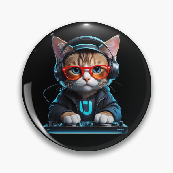 Item preview, Funky Cat DJ designed and sold by limecaptures.