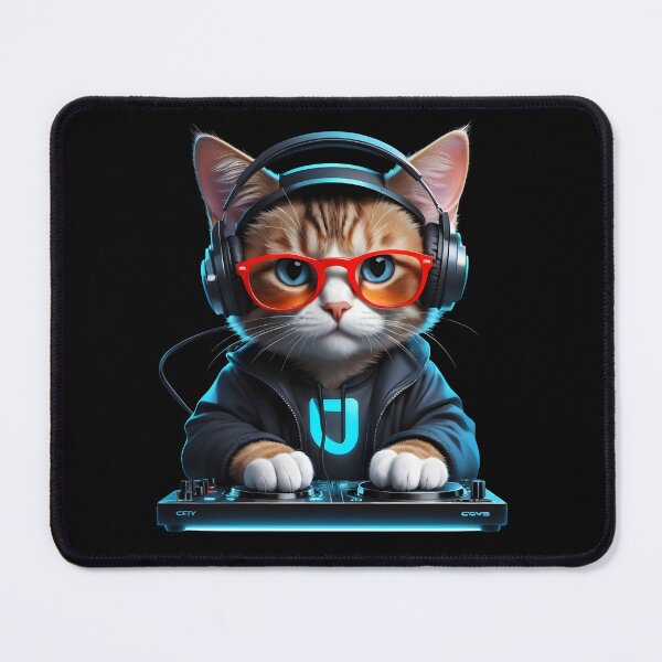 Item preview, Funky Cat DJ designed and sold by limecaptures.