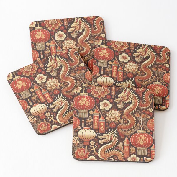 Item preview, Auspicious Dragon and Lantern Design designed and sold by HoriArc.