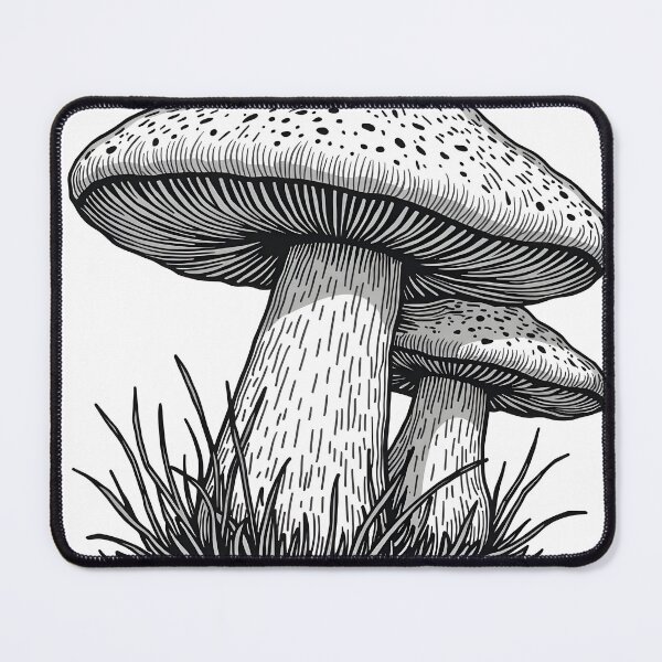 Item preview, Shiitake Mushrooms in Detailed Black and White designed and sold by GaricDrawsob.
