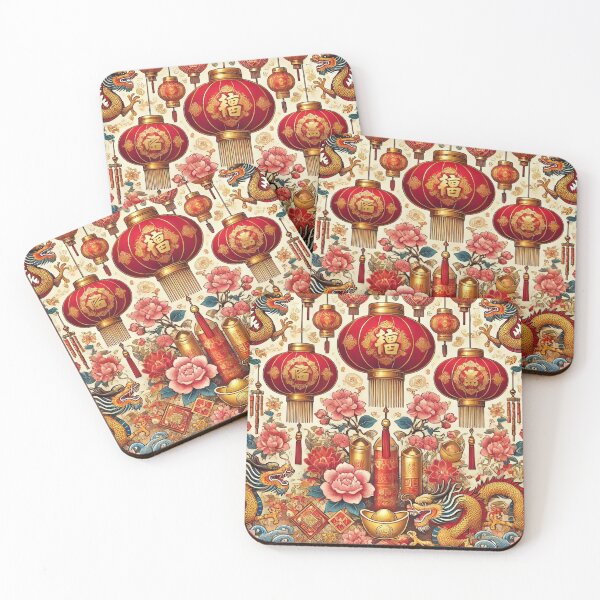 Item preview, Red Lanterns & Dragons: Lunar New Year Design designed and sold by HoriArc.