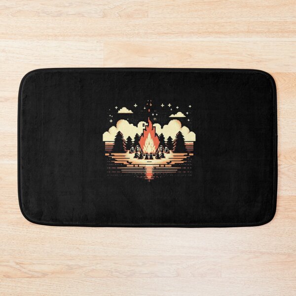 Item preview, Campfire Pixelated Roasting Marshmallows Pixel Graphics designed and sold by Dressed For  Duty.