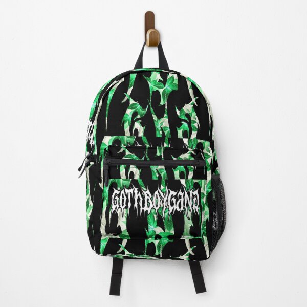 Item preview, GOTH BOY GANG - GREEN LEAVES - GBG WHITE LOGO designed and sold by Goth Boy Gang.