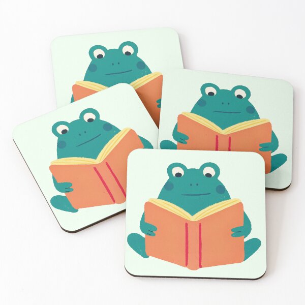 Item preview, Adorable Frog Reading a Book designed and sold by DreamyMile.