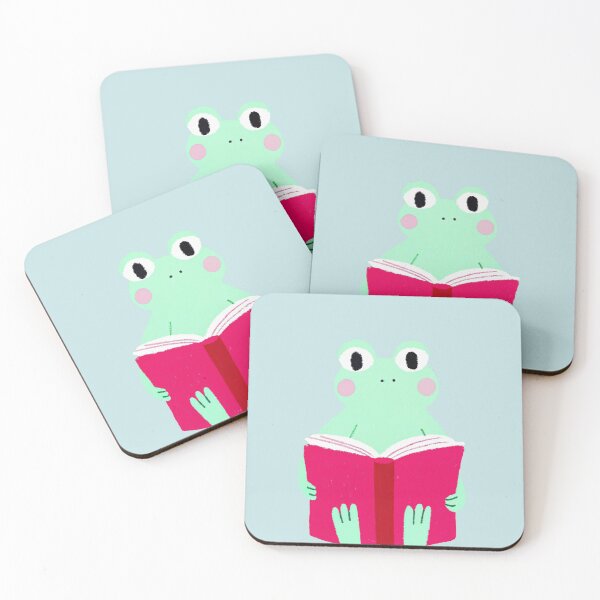 Item preview, Sweet Frog Reading a Pink Book designed and sold by DreamyMile.
